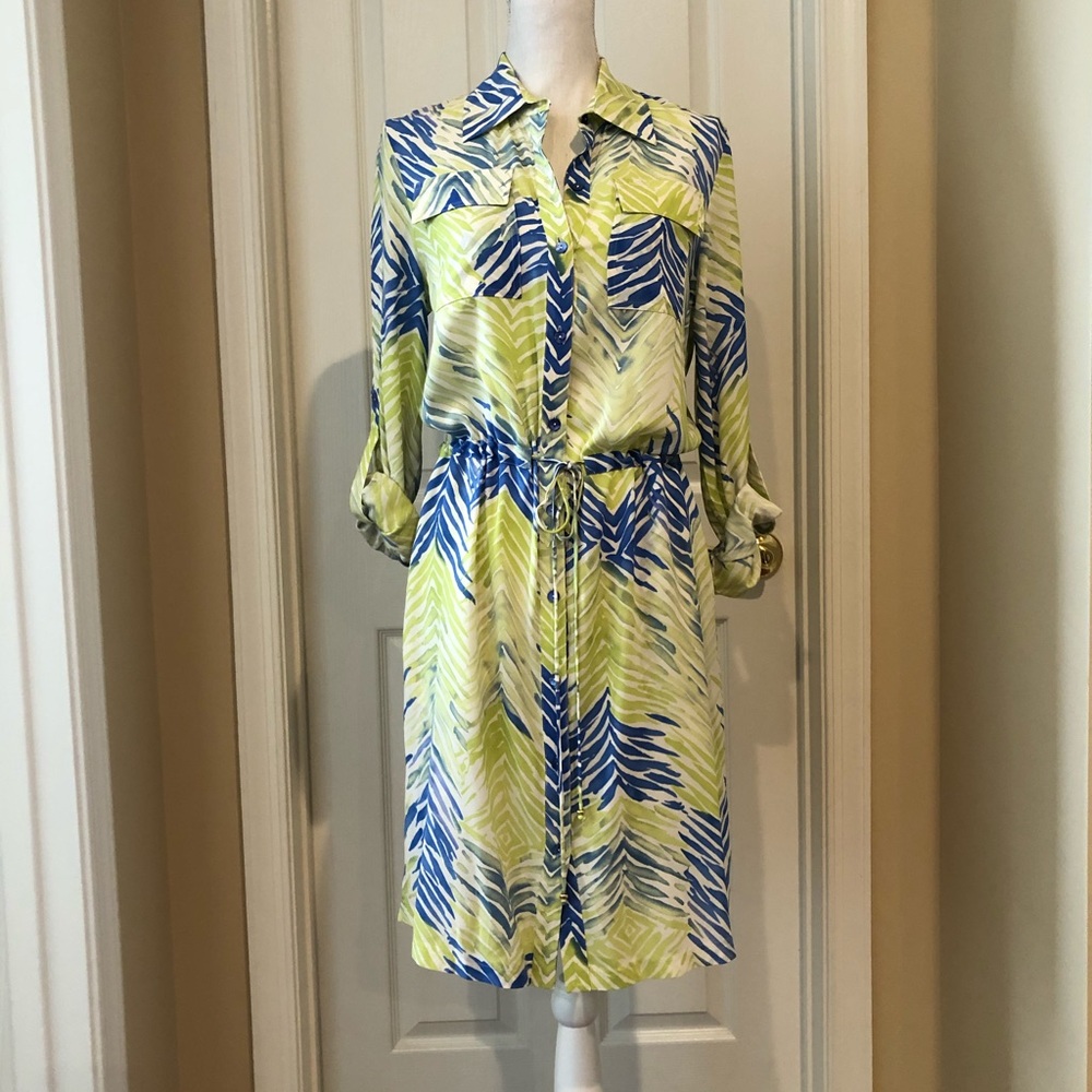 St John Silk Shirt Dress